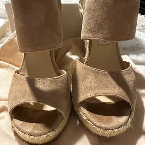 Jimmy Choo suede espadrille wedge sandal Size 39